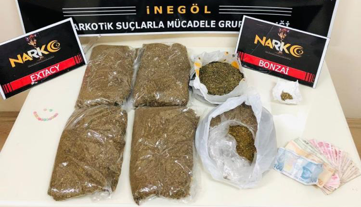 Bursa’da 2.6 kilogram uyuşturucu ele geçirildi
