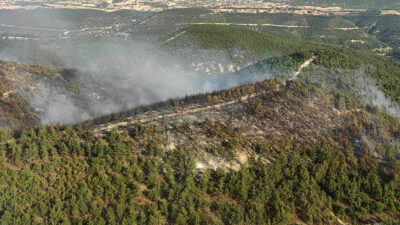 Manisa’da 15 hektarlık alan zarar gördü