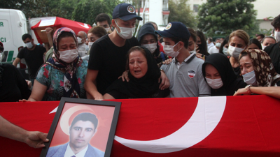 Düşen yangın söndürme uçağında yaşamını yitiren 3 Türk personel için tören