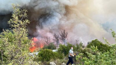 Alevler Yeniköy Termik Santrali’ne doğru ilerliyor