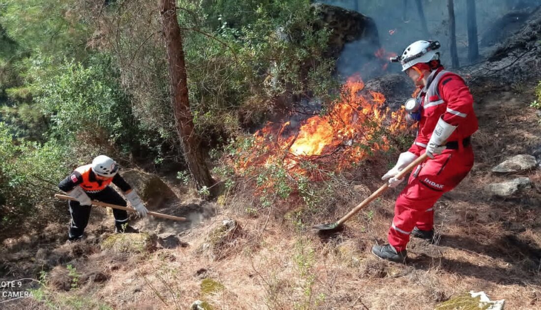 İnegöl Belediyesi İNDAK ekibi yangın bölgesinde