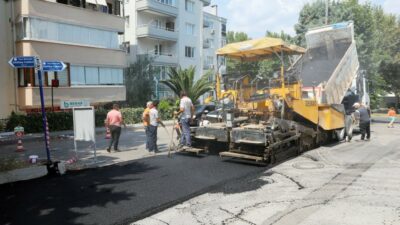 Mudanya’da asfalt çalışmaları sürüyor