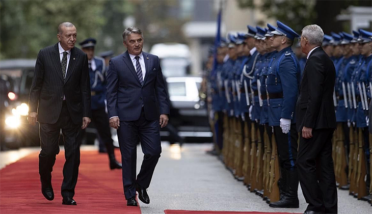Cumhurbaşkanı Erdoğan, Bosna Hersek’te resmi törenle karşılandı