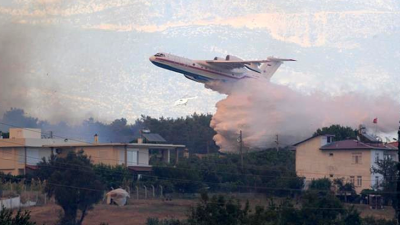 70’den fazla hava aracıyla yangın mücadelesi