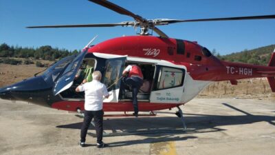 Bursa’da helikopter ambulans hastaların imdadına yetişiyor