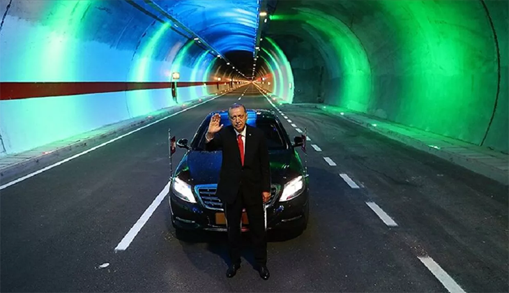 Erdoğan: 19 yılda 567 kilometre uzunluğunda 364 tüneli hizmete açtık