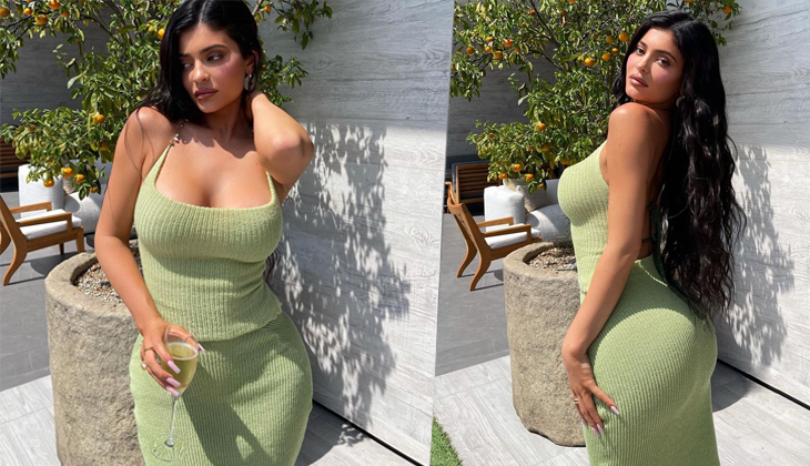 Kylie Jenner’dan karnı burnunda poz