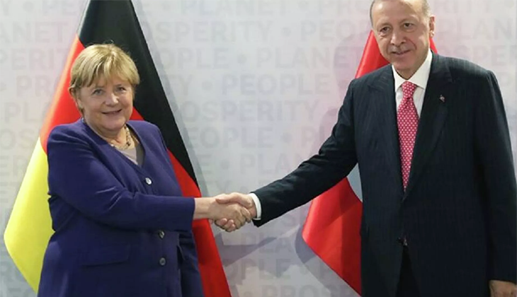 Erdoğan, Almanya Başbakanı Merkel ile görüştü