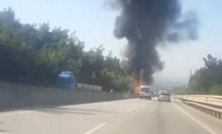 Bursa-Ankara yolunu trafiğe kapatan kaza! Alev topuna döndü…
