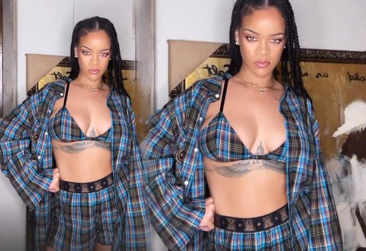 Rihanna boxer giydi! Arkasını dönünce olay oldu