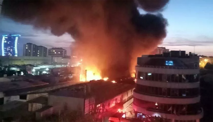 İstanbul’da iplik fabrikasında yangın