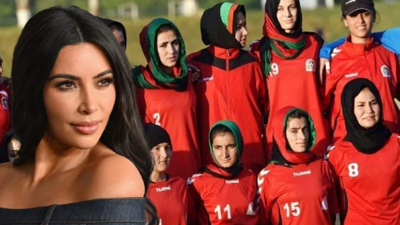 Afgan kadın futbolculara Kim Kardashian desteği
