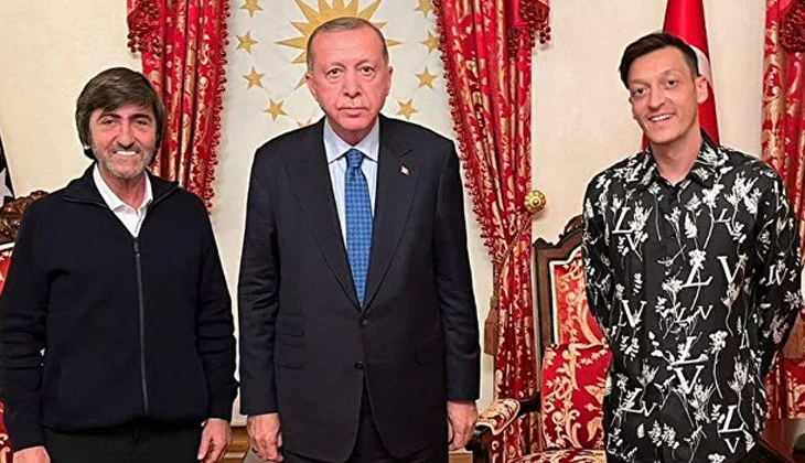 Mesut Özil ve Rıdvan Dilmen, Cumhurbaşkanı Erdoğan ile görüştü