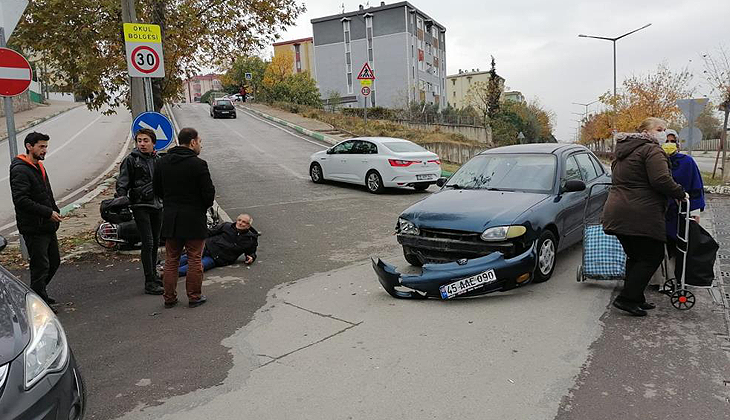 Bursa’da otomobil ile motosiklet çarpıştı : 1 yaralı