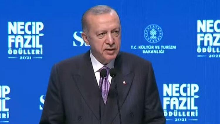 Cumhurbaşkanı Erdoğan Necip Fazıl Ödülleri töreninde konuştu