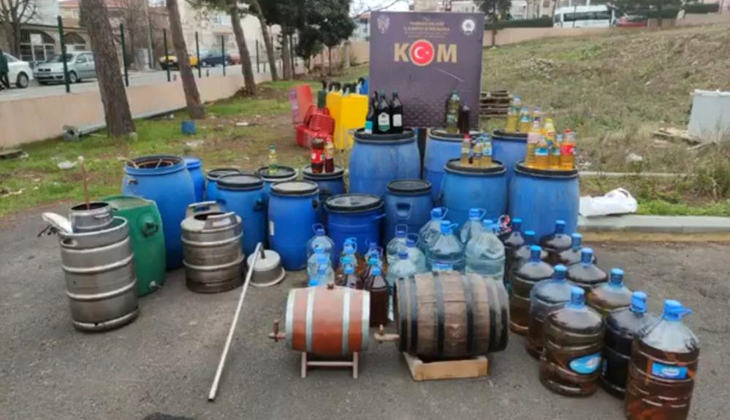 Yılbaşı öncesi dev operasyon: 1 ton 270 litre sahte içki ele geçirildi