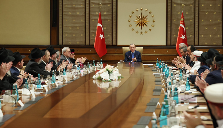 Erdoğan, Türk Yahudi Toplumu ve İslam Ülkeleri Hahamlar İttifakı ile bir araya geldi