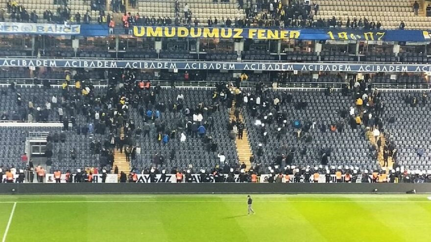 Derbiden sonra tribünler karıştı