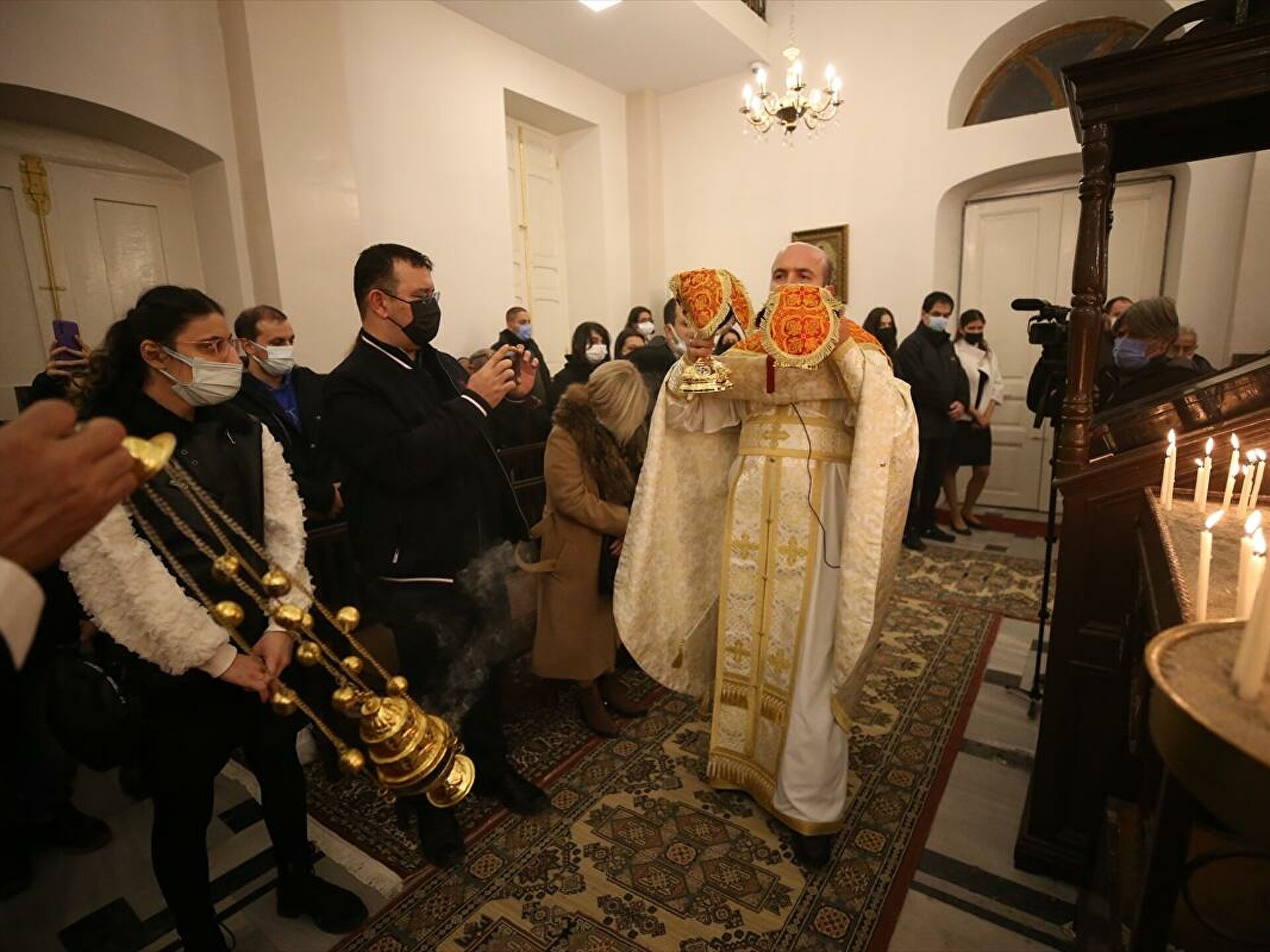 Hatay’da Ortodoks kiliselerinde Noel ayini