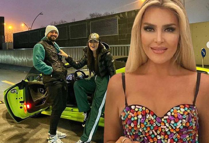 Selin Ciğerci ve Gökhan Çıra lüks arabayla poz verdi!