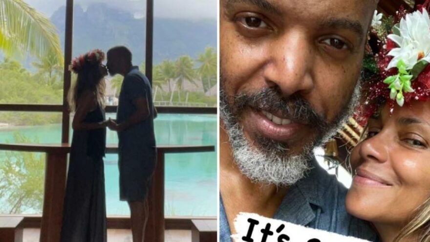 Ünlü oyuncu Halle Berry sade bir törenle evlendi