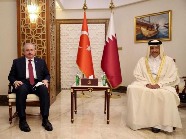 Meclis Başkanı Şentop, Katar Emiri Al-Thani ile görüştü Meclis Başkanı Şentop, Katar Emiri Al-Thani ile görüştü