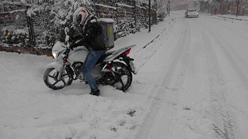 İstanbul’da kar yağışı nedeniyle motokuryelik yapılmayacak