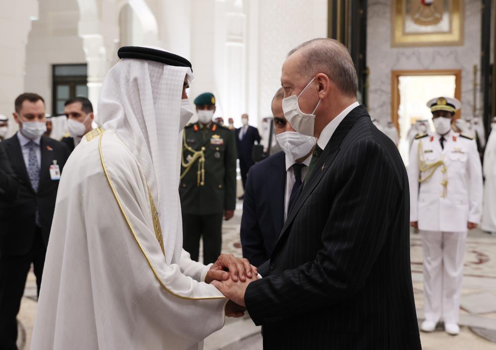 Erdoğan, Abu Dabi Veliaht Prensi El Nahyan ile akşam yemeği yedi