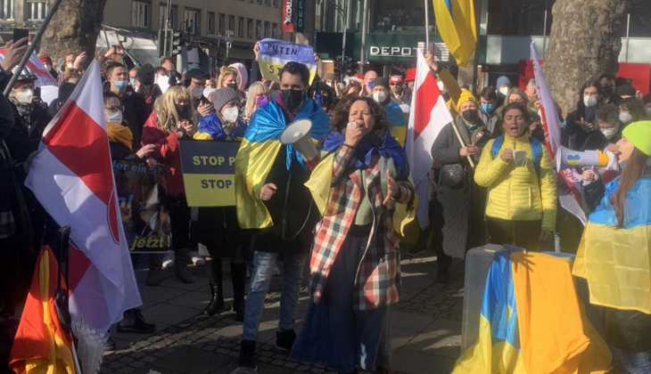 Almanya’da Rusya karşıtı protesto