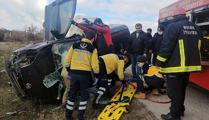 Bursa’da feci kaza! Emniyet kemeri hayat kurtardı