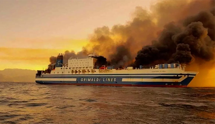 Yunanistan’daki feribot yangınından kurtulan Türk: Her şeyimiz gemide yandı