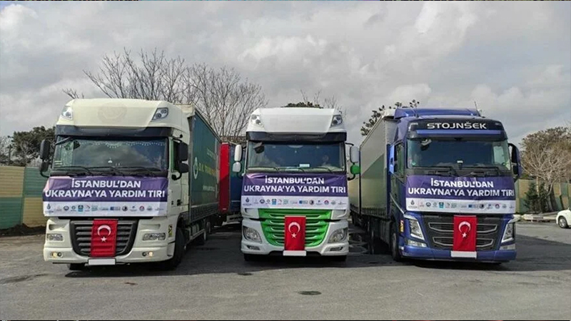 İBB, Ukraynalı sığınmacılara yardım gönderdi