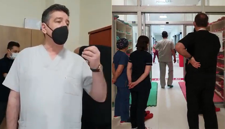 Başhekim ve grevdeki doktorlar arasında tartışma çıktı