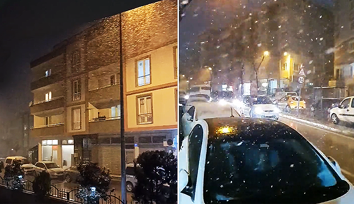 Bursa’da beklenen kar yağışı şehir merkezinde başladı