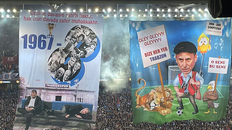Trabzonspor tribünlerinden “üç büyükler”e gönderme