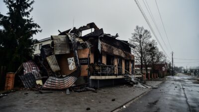 Ukrayna’nın Stoyanka kentinde acı manzara