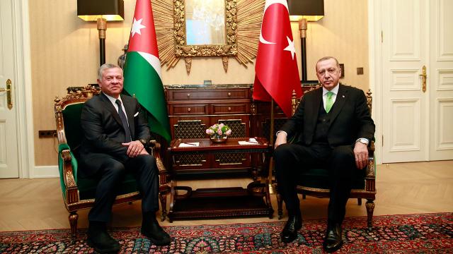 Erdoğan, Ürdün Kralı ile Filistin’i görüştü