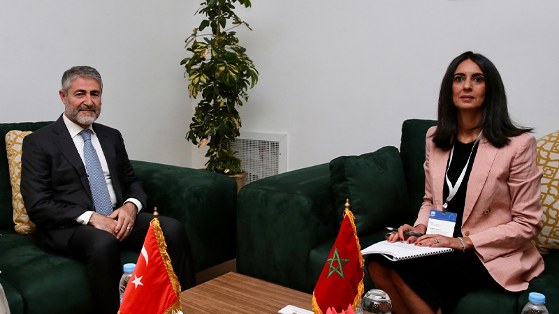 Bakan Nebati, Faslı mevkidaşı Nadia Fettah ile görüştü