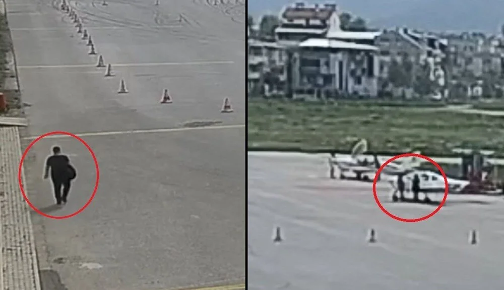 Bursa’da düşen uçağın pilotlarının havalimanındaki son görüntüleri