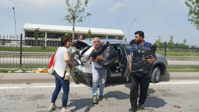 Bursa’da kazada yaralandı: Et dolaba girmeden tedavi olmadı