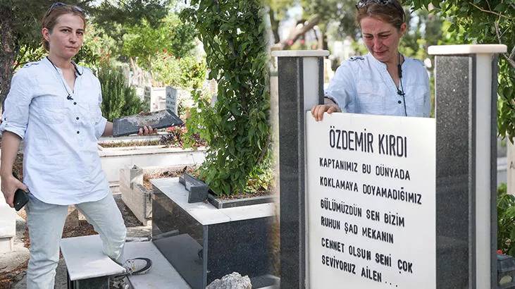 Hırsızlar babasının mezarını çevreleyen demirleri çaldı!