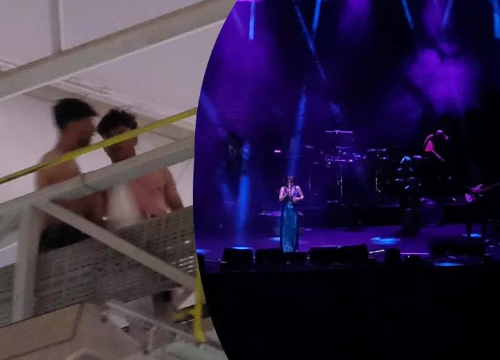 Göksel ve Manga konserinde tehlikeli anlar!