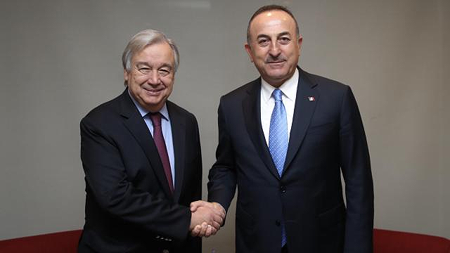 Bakan Çavuşoğlu, Guterres’le görüştü