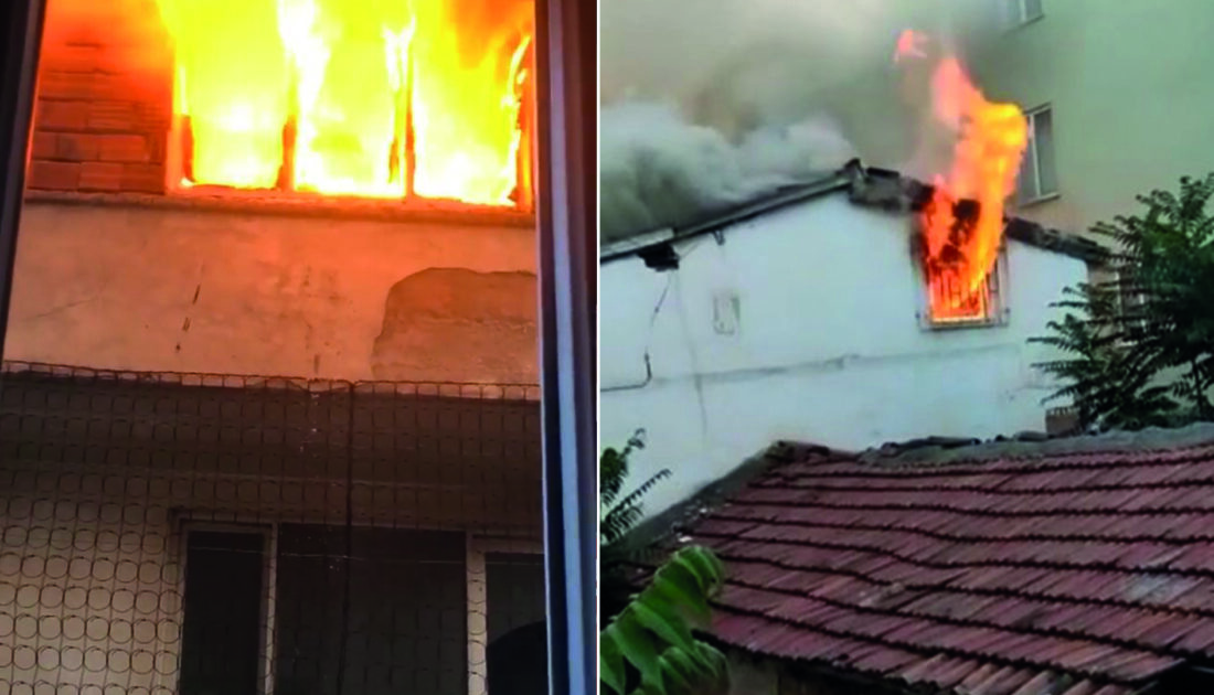 Bursa’da korkutan yangın! İki katlı ev alevlere teslim oldu