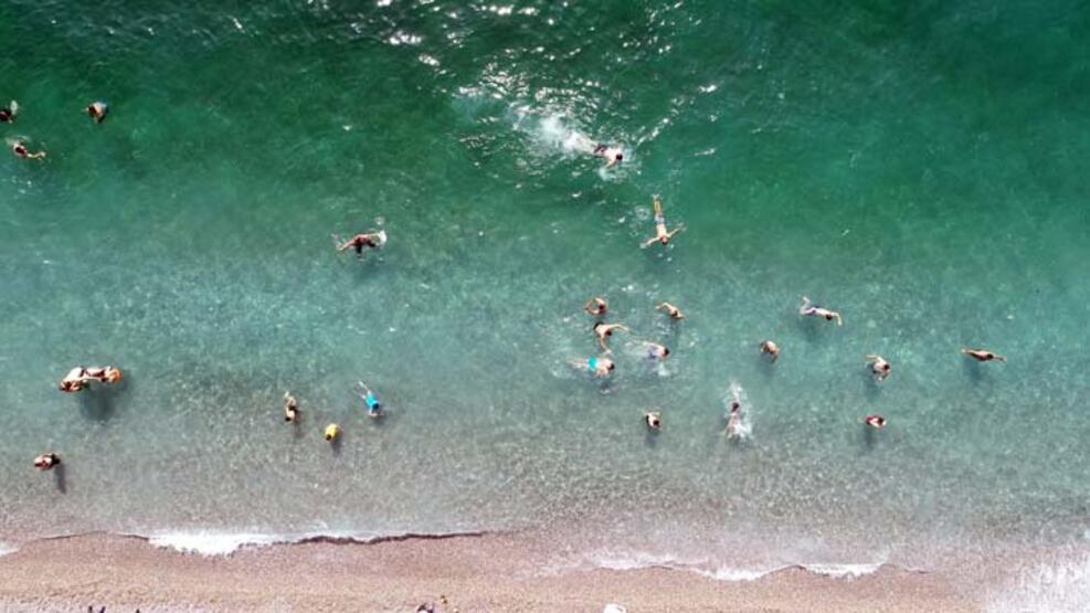 Van’ın mavi bayraklı plajında yoğunluk