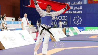 Bursalı tekvandocu Hatice Kübra, Akdeniz Oyunları şampiyonu oldu