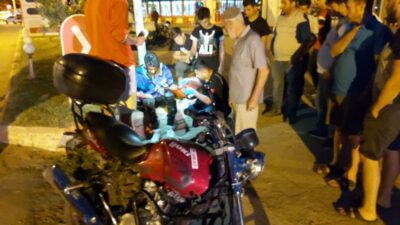 Bursa’da motosiklet yayaya çarptı, hem yaya hem sürücü yaralandı
