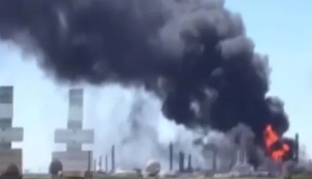 ABD’de panik anları! Doğal gaz tesisinde yangın çıktı