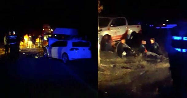 Minibüs ile otomobil çarpıştı: 3’ü ağır, 14 yaralı