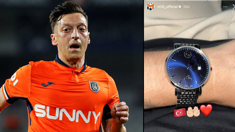 Mesut Özil, Cumhurbaşkanı Erdoğan’ın imzası bulunan kol saatini paylaştı